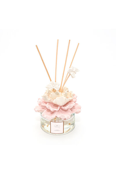 Trilya 150 ml Pembe Seramik Taşlı Garden Rose&pudra Oda Kokusu