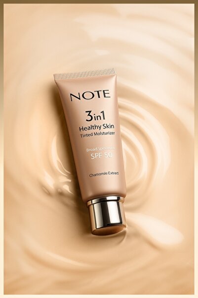 NOTE 3 in 1 Healthy Skin Light Tinted Moisturizer SPF 50 Renk Ton Eşitleyici Aydınlatıcı Krem 00 Açık Ton