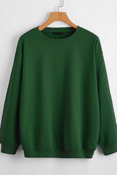 Madmext Hanorac de bază verde Mad Girls Mg806