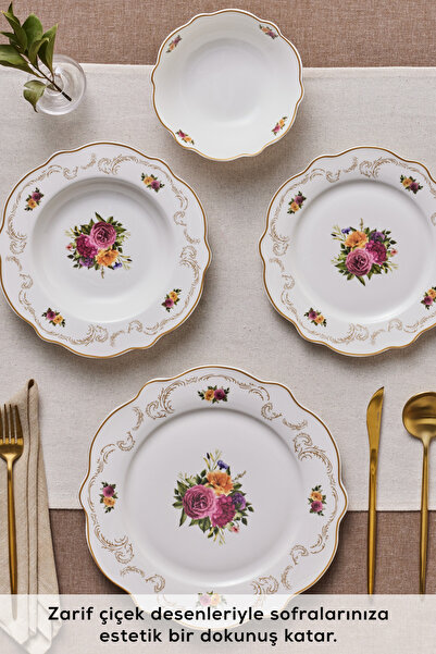 Karaca Forever Bone Antique 24 Parça 6 Kişilik Yemek Takımı