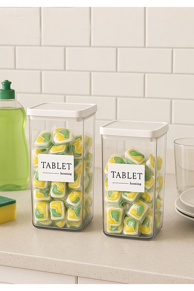 HOMİNG Homing 2-Pack Dish Tablet Box 2100 ml and 1600 ml