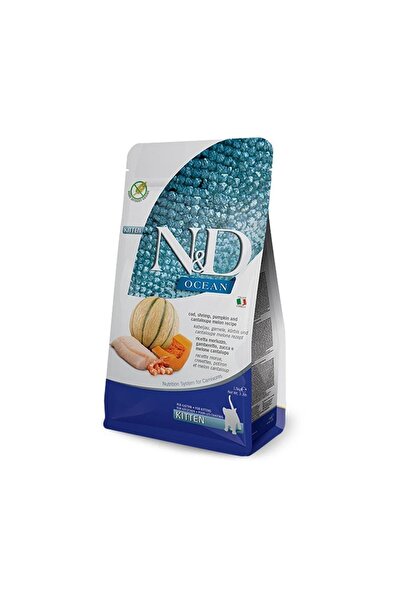 N&D Ocean Tahılsız Kitten 5kg Morina Balıklı Bal Kabaklı Karidesli Ve Kavunlu...