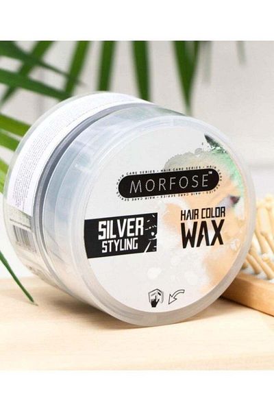 Morfose Ossion Silver Hair Color Wax 100ml - Strong Hold, Matte Finish, Easy Wash Out