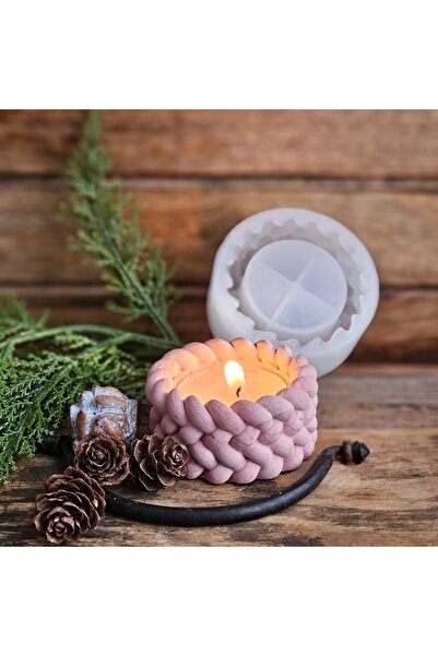 Deslina Dekoratif Örme Model Mini Dekoratif Obje Mumluk