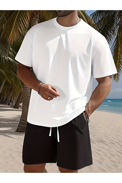 MODAVİBE Unisex Štampano kratke hlače i majica, standardni uzorak, Pamuk - Po...