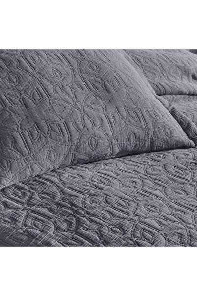 Şaheser Duvet cover set + 2 jacquard pillowcases, 240x260cm, Lucette Anthracite Grey