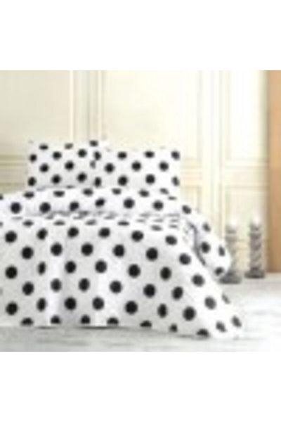Eponj Home Quilted duvet set 200x220 cm + 2 pillowcases with polka dots, Point Alba