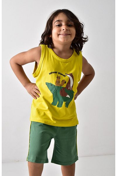 Banadamoda Boy's Printed Athlete-Shorts Set