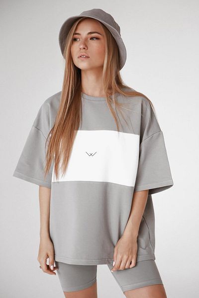 Madmext Vyšívané tričko Mad Girls Dyed Grey Mg1421