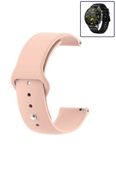 Huawei Watch Gt4 46mm Uyumlu Kordon Yumuşak Dokulu Esnek Jel Silikon Pudra Kayış