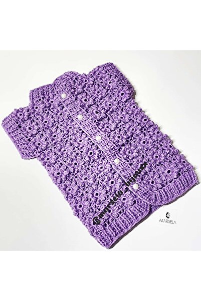 örgü سترة مارسيلا الزهرية للأطفال