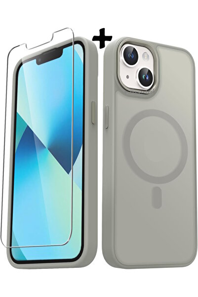 m.tk moveteck İphone 13 Ve 14 Uyumlu Kılıf Mat Magsafe Şarj Özellikli Yumuşak...