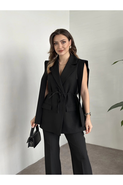 VOLT CLOTHİNG Women's Rope Tied Vest Suit