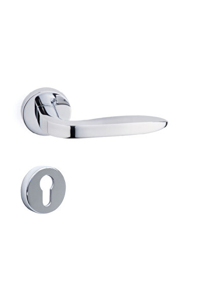 System Supra Rozetli Kapı Kolu Krom Renk Yale (DIŞ KAPI) Rozetli