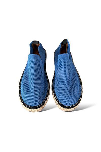 Liger Tricotaj Handmade Unisex Espadrile ALBASTRĂ