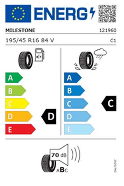 Milestone 195/45 R16 TL 84V REINF. CARMILE SPORT Yaz Lastiği (Üretim Tarihi:2025)