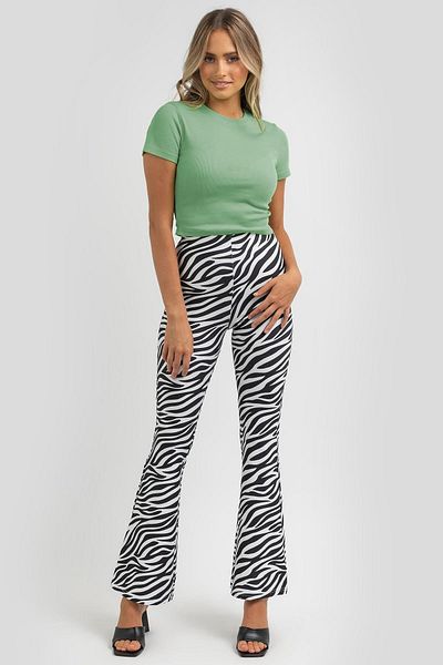 Madmext Dámské tričko Mint Green Basic Crop Mg1772