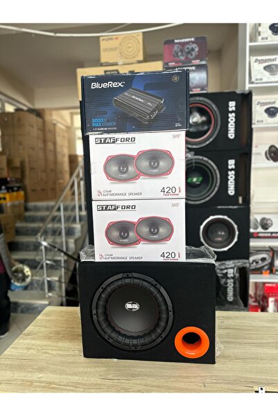 FORX5 3000 wat 4 kanal amfi 4 adet oval midrange 1400 wat 300 rms bass