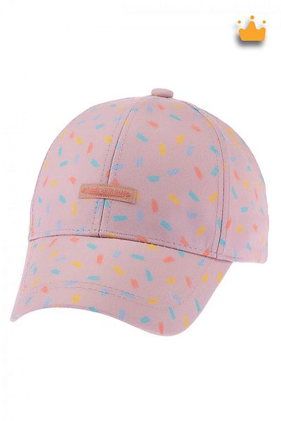 Kitti 4-8 Years 52cm Girl Adjustable Confetti Pattern Hat Cap Cap Powder Y 2320002