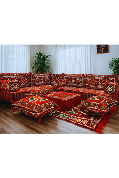 daireden L Tipi Şark Köşesi Takımı |  Kaliteli Süngerli | Hazır Kurulum