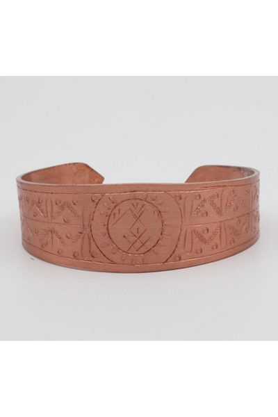 ANTEPSEPETİ Copper Red Patterned Bracelet
