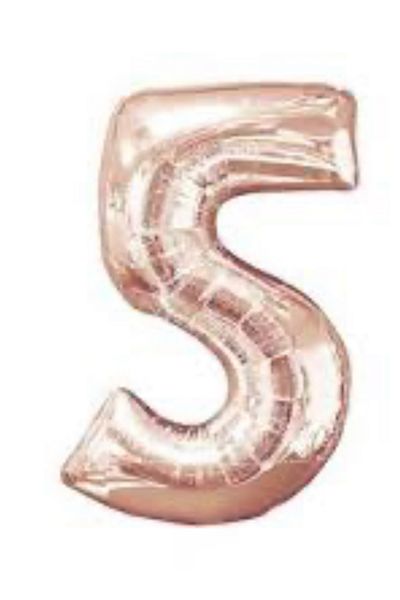Çemrek Süs Parti Rose Number Foil Balloon 34 Inch 80 cm