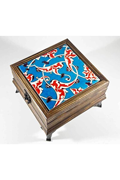 Çini Evi صندوق تخزين المجوهرات بتصميم زهرة اللوتس