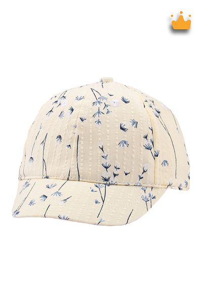 Kitti 0-18 Months 44cm Girl's Summer Patterned Expandable Hat Cap Yellow Y 800002