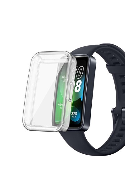 Huawei حافظة وواقي شاشة متوافق مع Band 8 و9 و10 360 حافظة سيليكون للحماية الك...