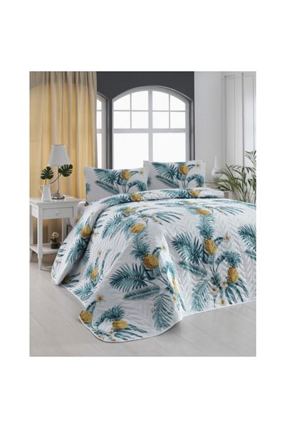 Eponj Home Quilted Duvet Set 200x220cm + 2 Pillowcases 50x70cm Custom Pineapple