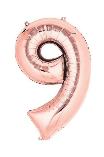Çemrek Süs Parti Rose Number Foil Balloon 34 Inch 80 cm