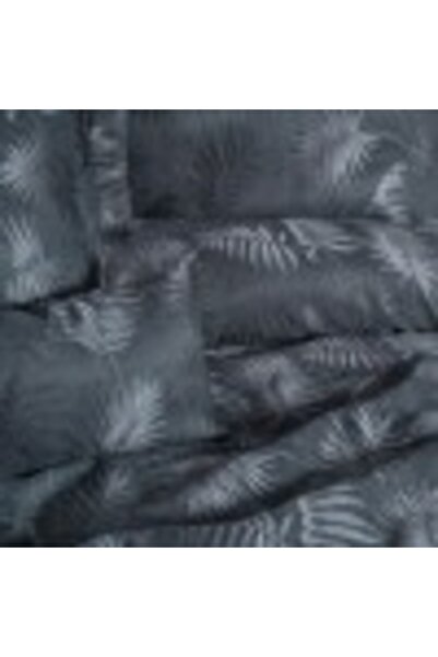 Cotton Box Set lux cuvertura jacquard 250x260 cm+2 fete perna, Dafne Blue