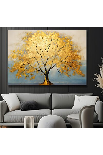 EMYA HOME Tablou pe pânză cu copac de aur