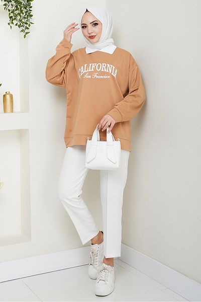 Bestenur California Printed Sweat 1426 - Mink