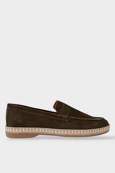Liger Ανδρικά παπούτσια Espadrille από γνήσιο καστόρι KHAKI