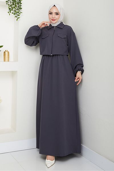 Bestenur Jacket Dress Double Suit 1433 - Anthracite