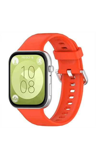 Huawei Watch Fit 3/4/4 Pro Ile Uyumlu Kordon Jel Silikon Tokalı Kayış