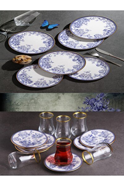 Keskinbıçak 18 Parça Çay Takımlı Ikram Seti Spring Time