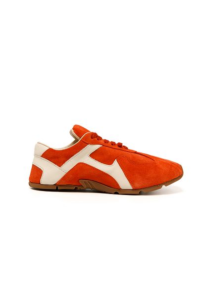 John May Women / Girls Sneaker (Casual) Rc-25Y-187-Miu1005 John May Orange Suede-Beige Skin
