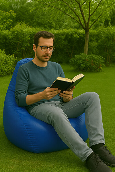 Pufumo Armutland Deri Armut Koltuk  Mavi