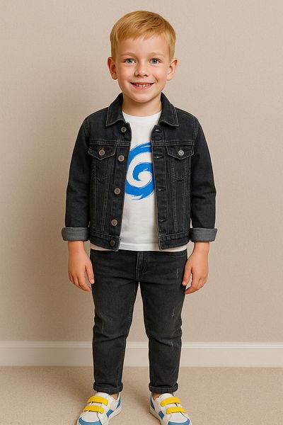 Yalçınoğlu Kids Set de blugi pentru copii din 3 piese special pentru Eid I Set pentru băieți I (se recomandă să cumpărați o mărime mai mare)