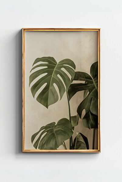 AKSU SANAT Deve Tabanı ,Botanik Tabiat Kanvas Poster, (ÇERÇEVESİZ) Kanvas Pos...