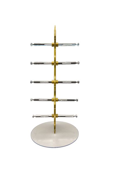STAND MARKET Glasses Stand Sailing Model, 5 Glasses Capacity Stand Pearlescent Gold
