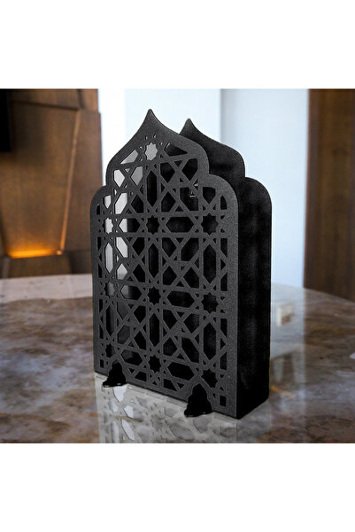 Wall Art İstanbul Metal Masaüstü Kur'an-ı Kerim Kutusu ve Tesbih Askılığı - W...