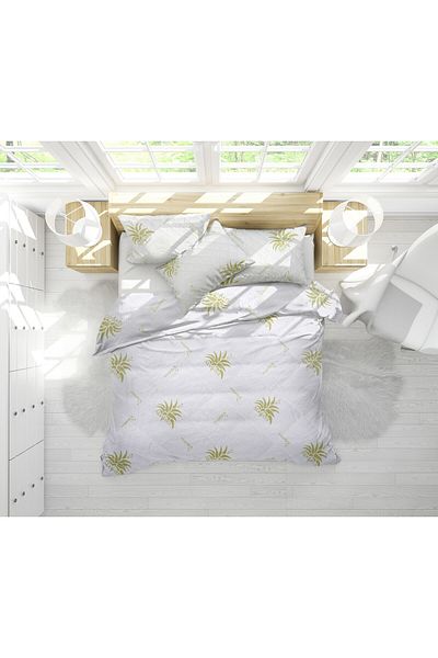 ALCAM Aloe Vera Essence set, 2 microfiber pillows 50x70 cm and quilted duvet 350g/sqm, 200x220 cm