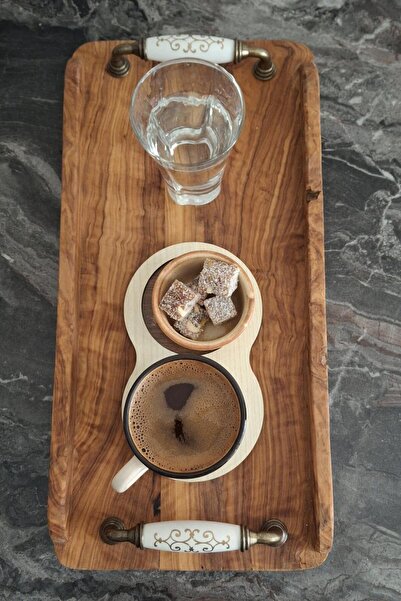 Kutaydan 6 Pieces of Wood Laser Cut First Class Mdf Coffee and Coasters