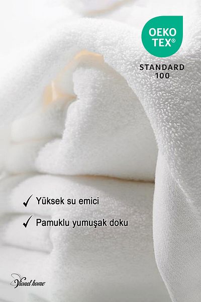 Vionel Home 1 Piece |   Cotton, White Hand Towel |   Hand, Face, Head Towel |   Spa and Hotel Towel, (50X90 cm)