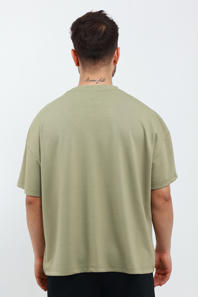 OXVİN Ανδρικό μπλουζάκι Oversize MODAL FABRIC Μαλακό που δεν ξεθωριάζει Basic φαρδύ μπλουζάκι