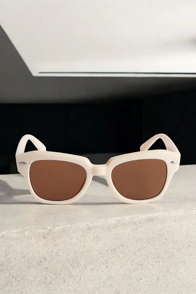 MACERATİ Ogıyani Cream Unisex Vintage Sunglasses