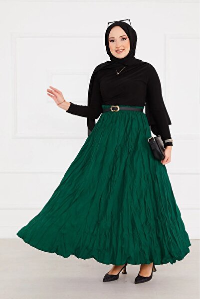 Nisa Luxury Boutique Crinkle Fabric Voile Crush/Crush Skirt